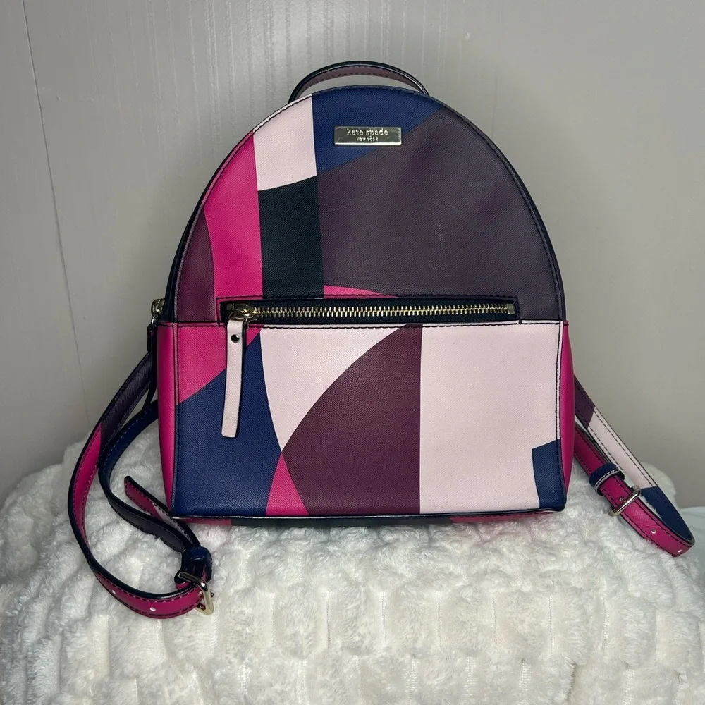 Kate Spade New York Laurel Way Sammi Multicolored Backpack with Wallet Set